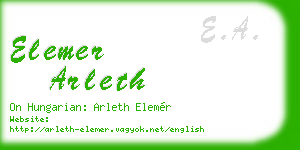 elemer arleth business card